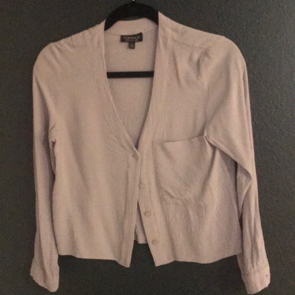 Baby blue button up blouse